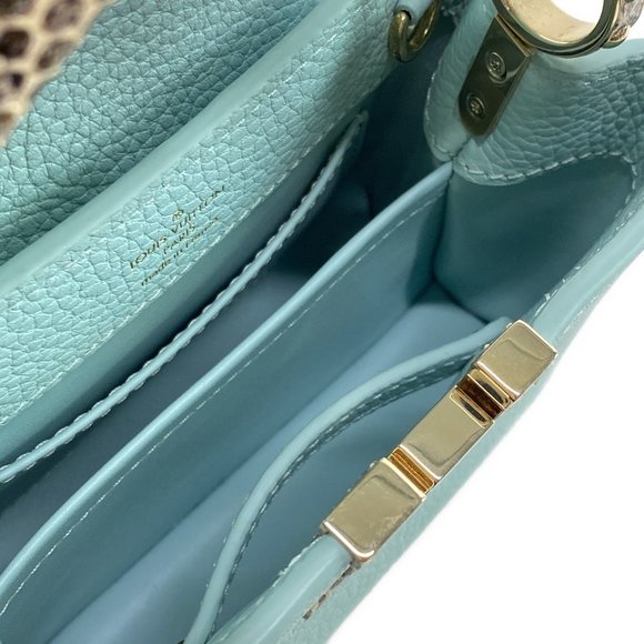Louis Vuitton Capucines Mini Leather Handbag Vert d'Eau - Picture 10 of 16